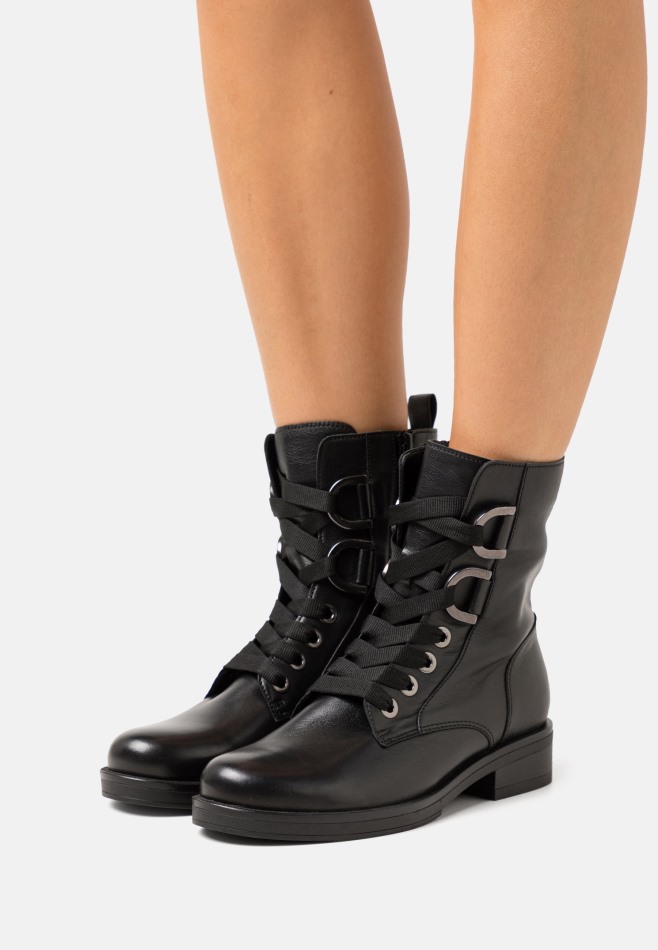 Bottines à Lacets Noir Gabor | Femmes Exclusives